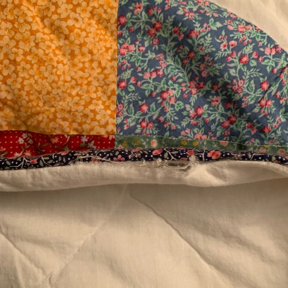 Handmade Vintage Cotton Quilt Broken Dishes Pattern Full/Queen 80X84 - Picture 11 of 14